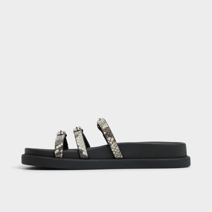 Zephyra White/Black Women's Footbed sandals - Footbed sandal Aldo White/Black