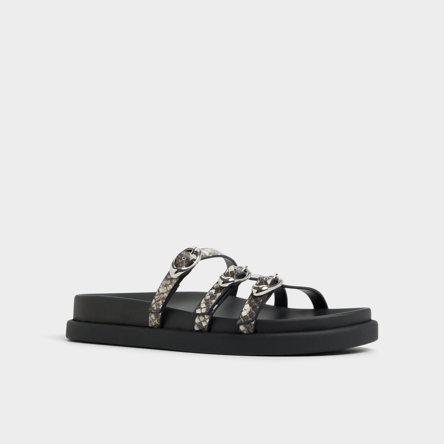 Zephyra White/Black Women's Footbed sandals - Footbed sandal Aldo White/Black