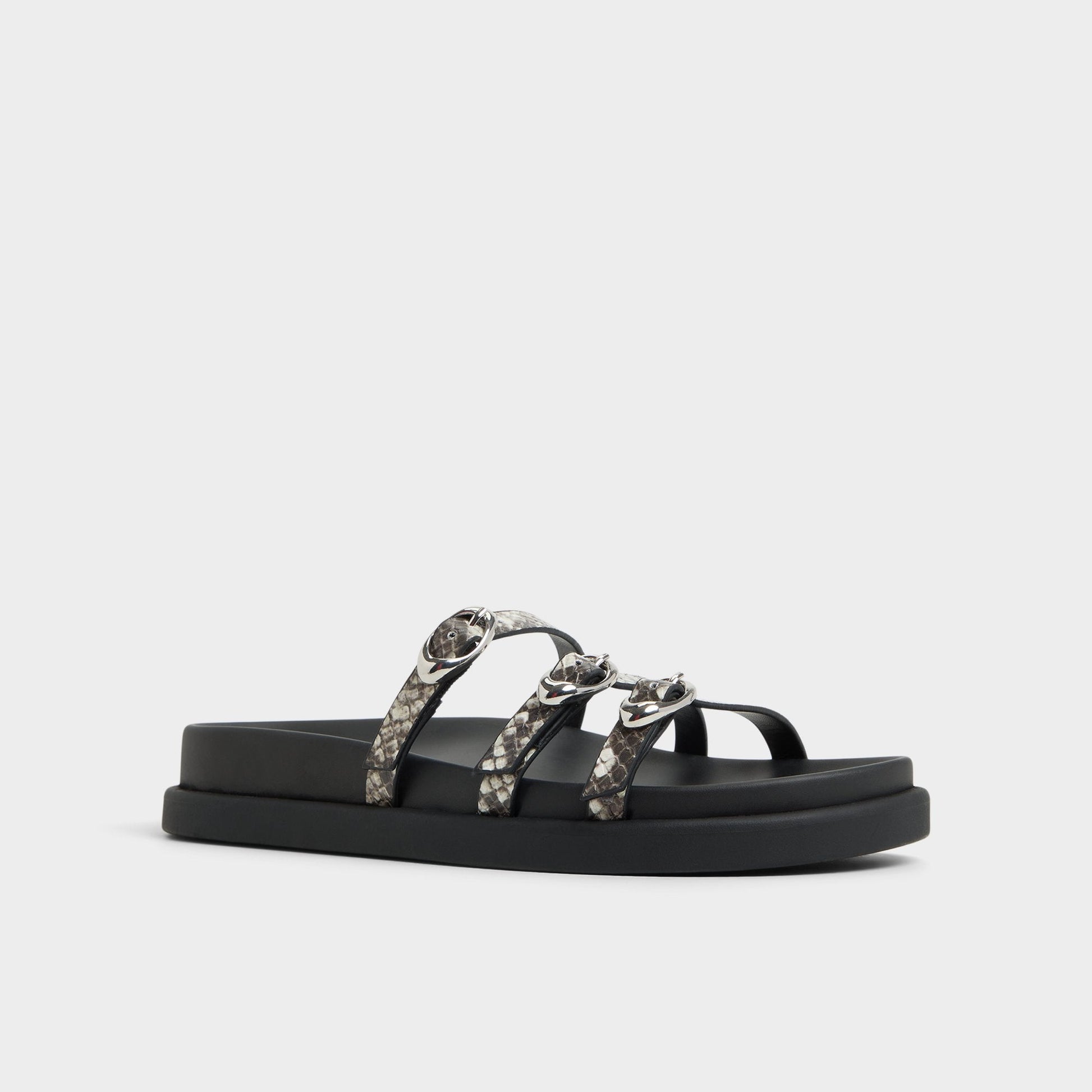 Zephyra White/Black Women's Footbed sandals - Footbed sandal Aldo White/Black