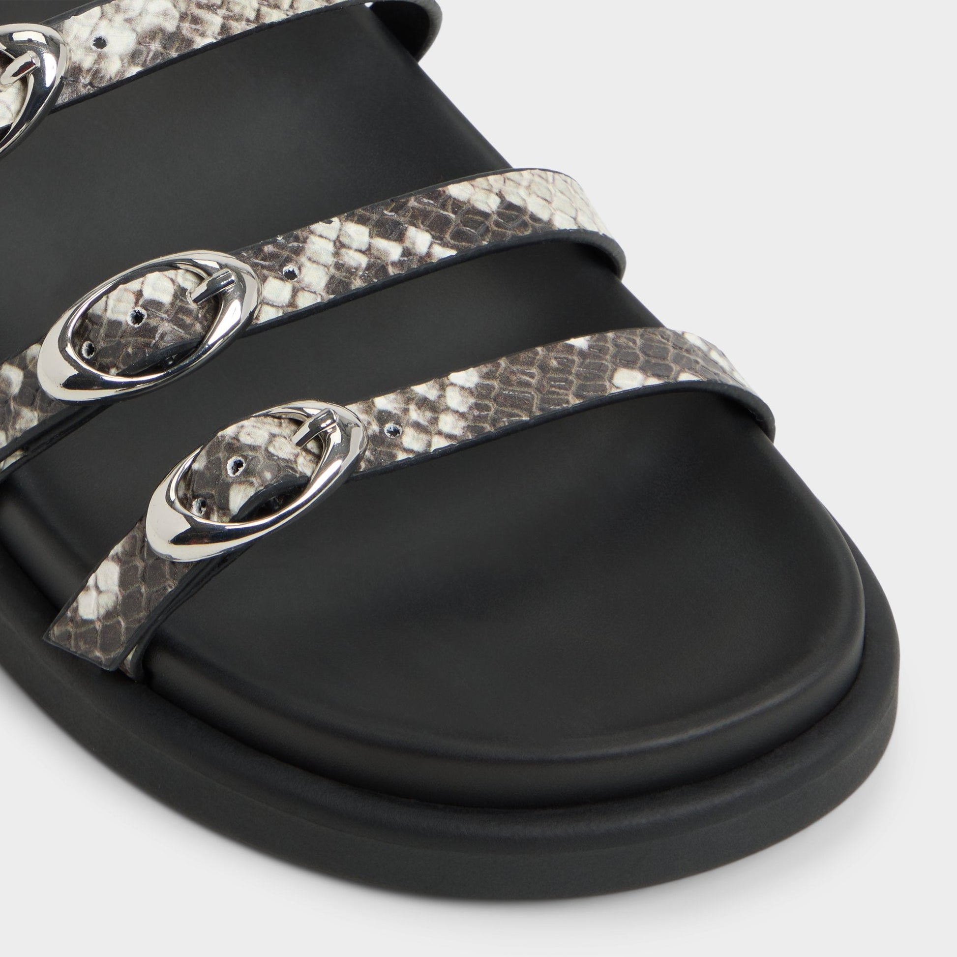 Zephyra White/Black Women's Footbed sandals - Footbed sandal Aldo White/Black