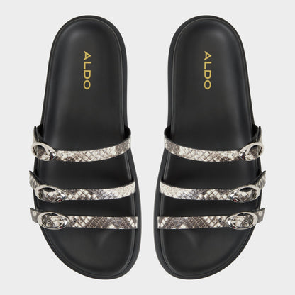 Zephyra White/Black Women's Footbed sandals - Footbed sandal Aldo White/Black