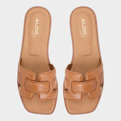 Eleny Medium Brown Women's Flats - Slide sandal Aldo Medium Brown
