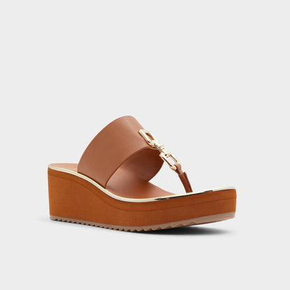 Maesllan Medium Brown Women's Wedges - Wedge sandal, Wedge heel Aldo Medium Brown