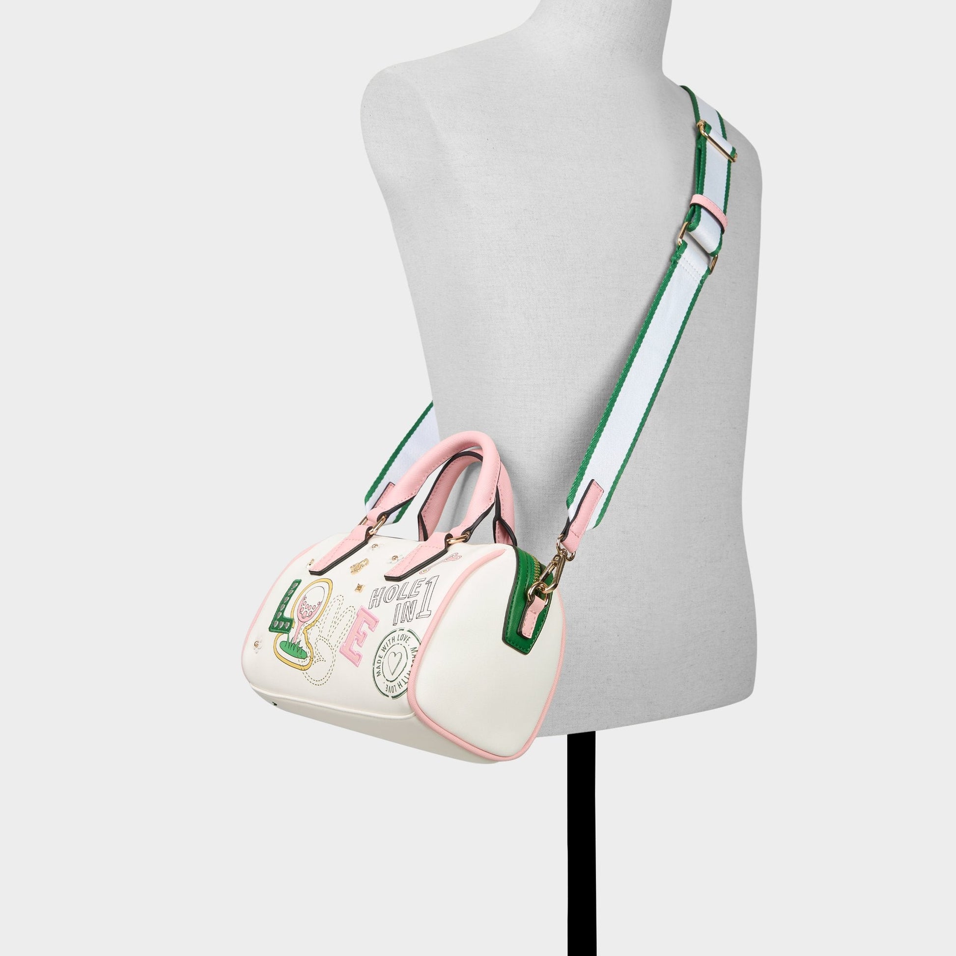 Fisney White Combo Women's Mini bags - Barrel bag Aldo White Combo