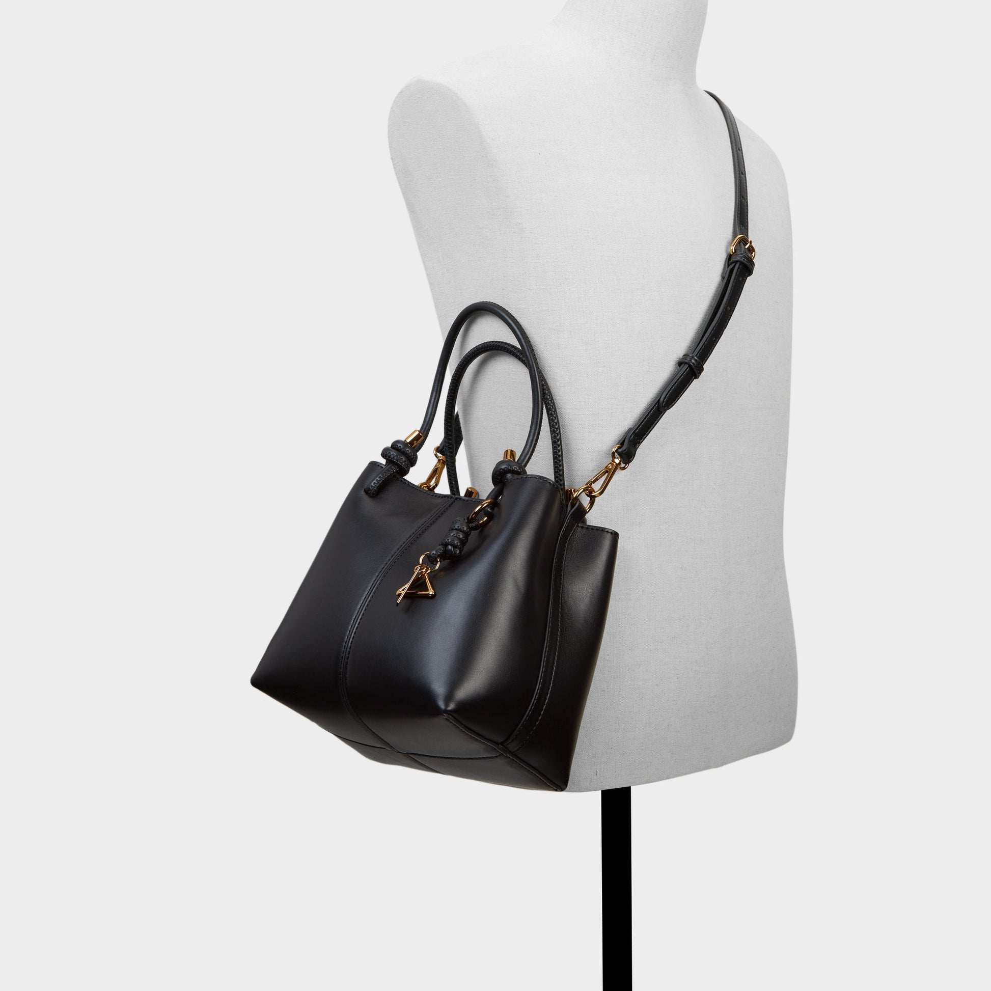 Evielily Black Overflow Women's Shoulder Bags - Satchel bag Aldo Black Overflow