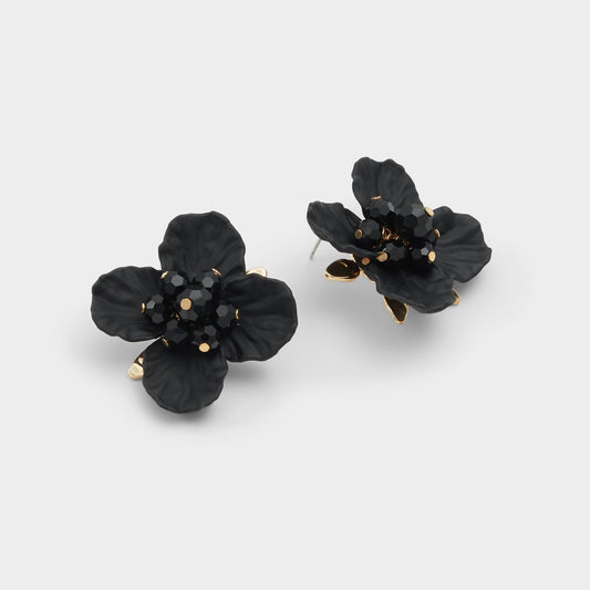Bamey in Black - Statement earrings Aldo Black