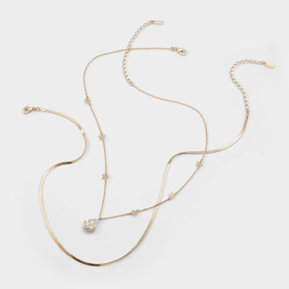 Teardrop Gold/Clear Multi Women's Necklaces - Necklace Aldo Gold/clear multi