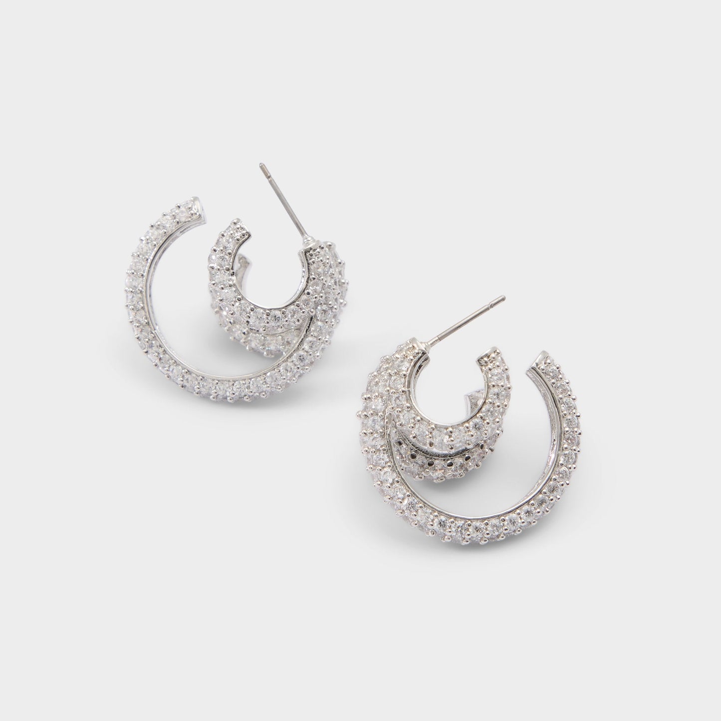 Glitzys in Silver Clear Multi - Hoop earrings Aldo Silver/clear multi