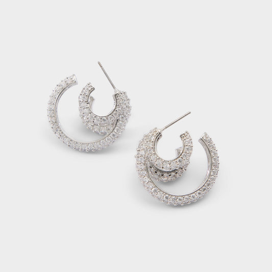 Glitzys in Silver Clear Multi - Hoop earrings Aldo Silver/clear multi