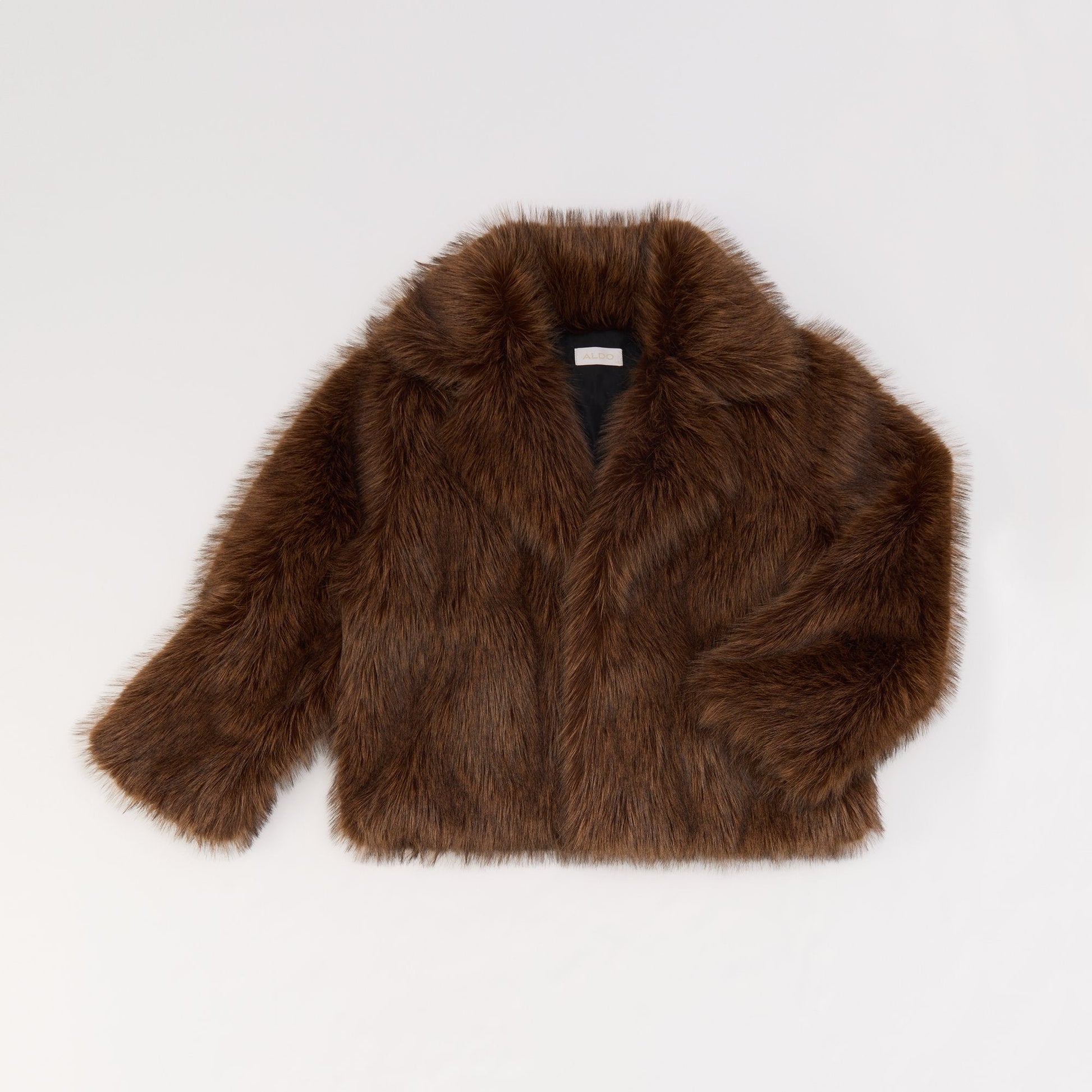 Hazella in Brown - Faux fur jacket Aldo Brown