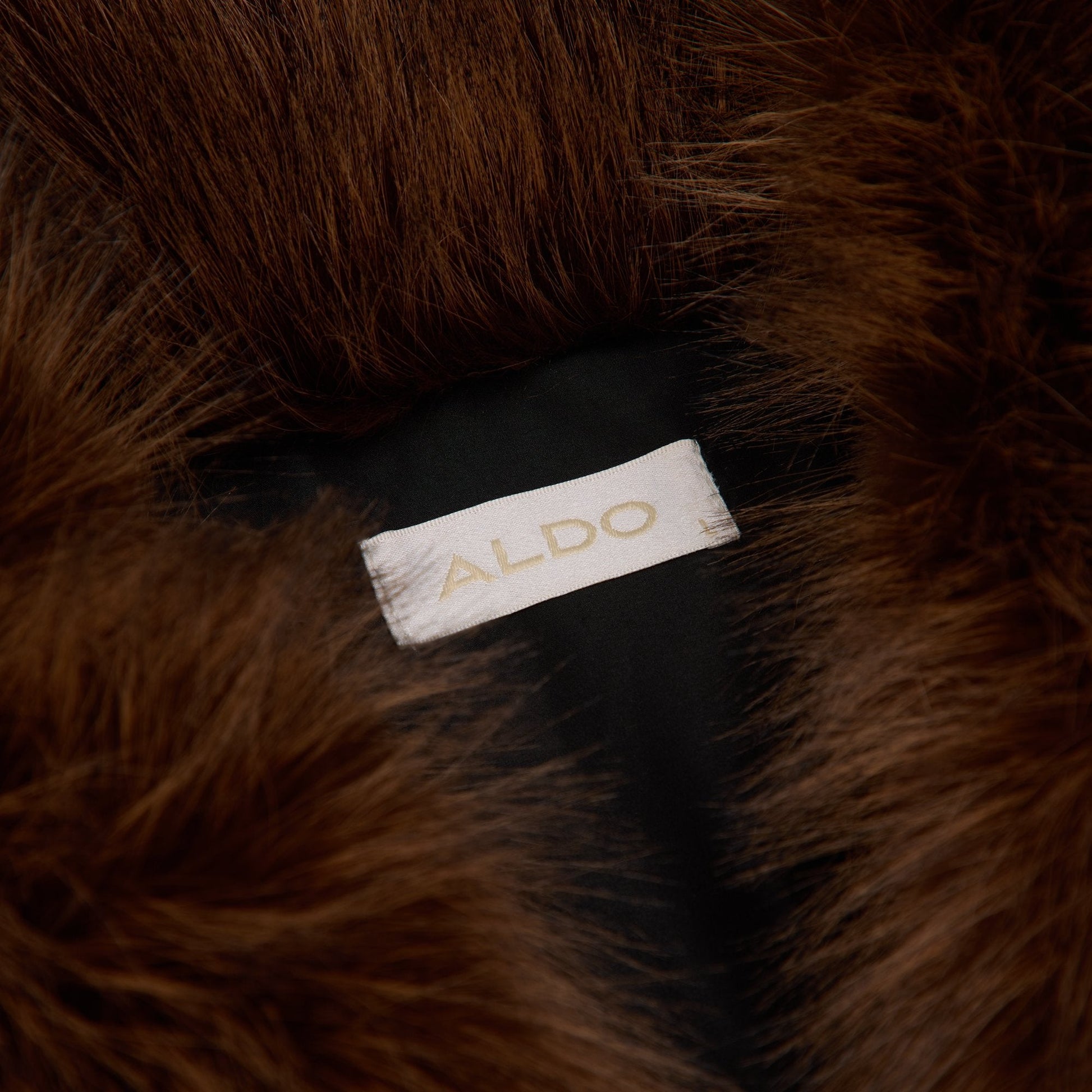 Hazella in Brown - Faux fur jacket Aldo Brown