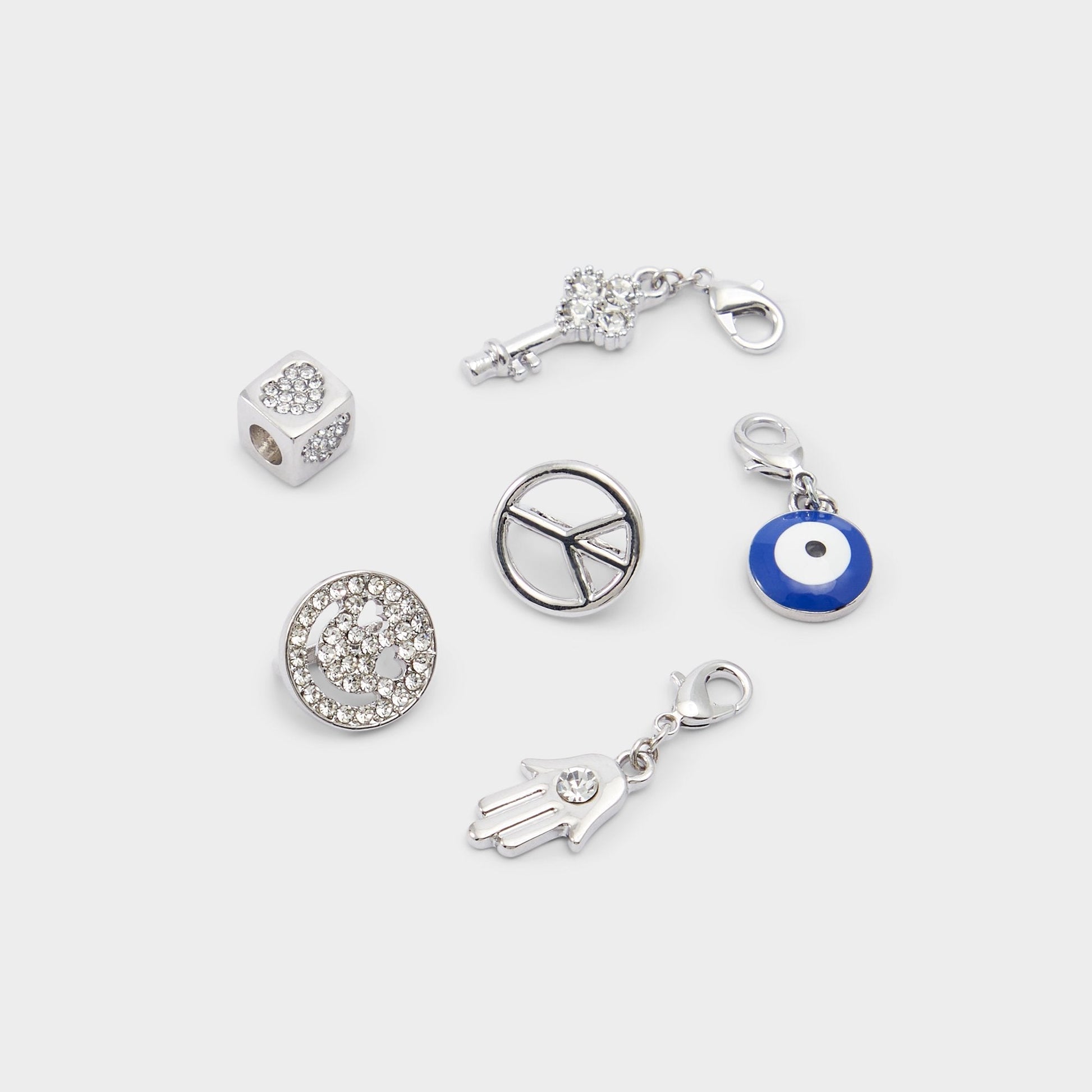 Lacecharms Silver/Clear Multi Women's Shoe Charms & Laces - Shoe charms Aldo Silver/Clear Multi