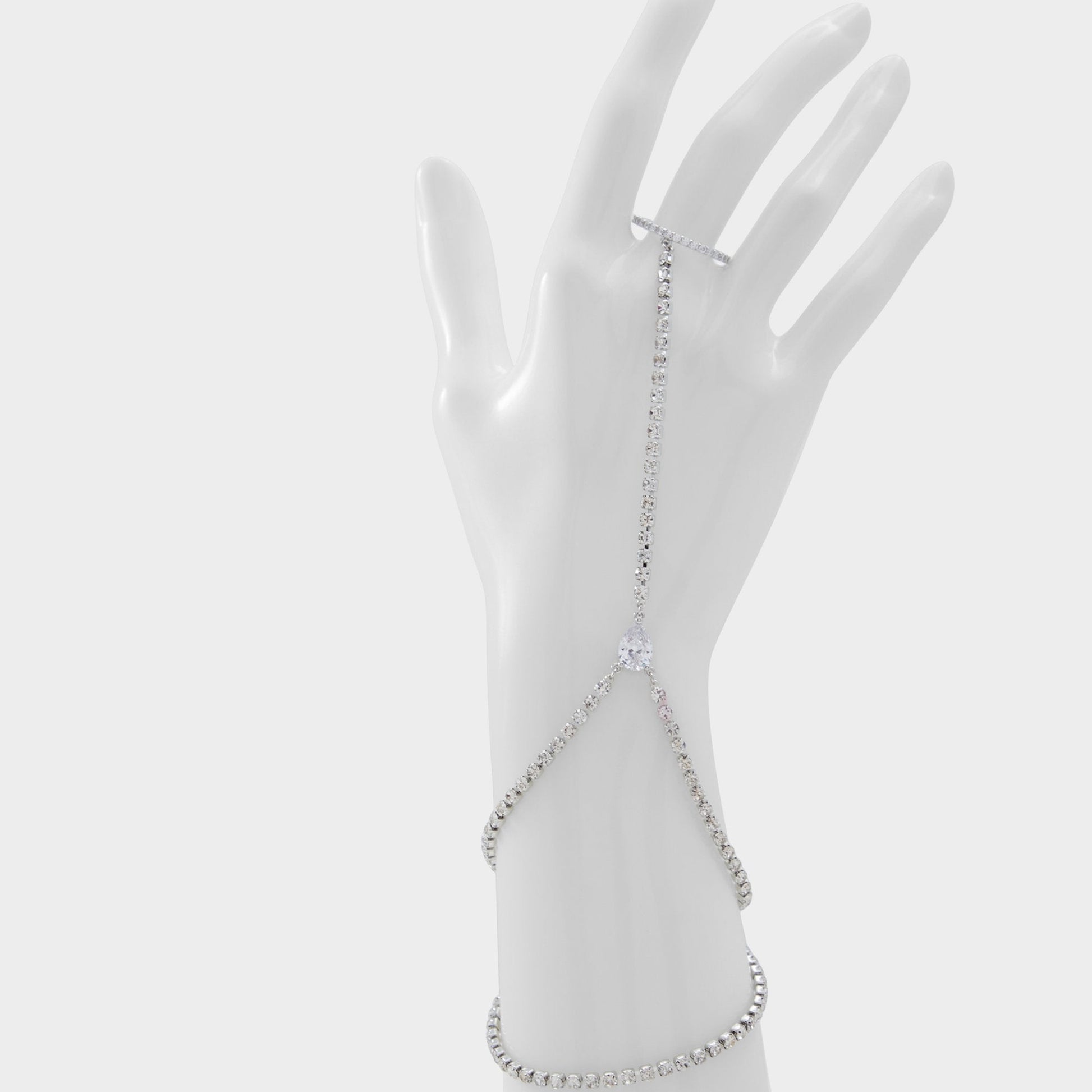 Unenda Silver/Clear Multi Women's Bracelets - Hand chain Aldo Silver/Clear Multi