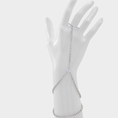 Unenda Silver/Clear Multi Women's Bracelets - Hand chain Aldo Silver/Clear Multi