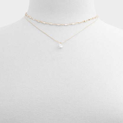 Flein Gold/Clear Multi Women's Necklaces - Layered necklace Aldo Gold/Clear Multi