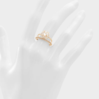 Greini Gold/Clear Multi Women's Rings - Multi-finger rings Aldo Gold/Clear Multi