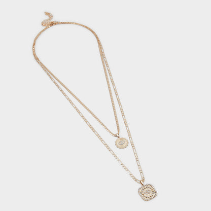 Naewin Gold/Clear Multi Women's Necklaces - Layered necklace Aldo Gold/Clear Multi
