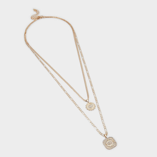Naewin Gold/Clear Multi Women's Necklaces - Layered necklace Aldo Gold/Clear Multi
