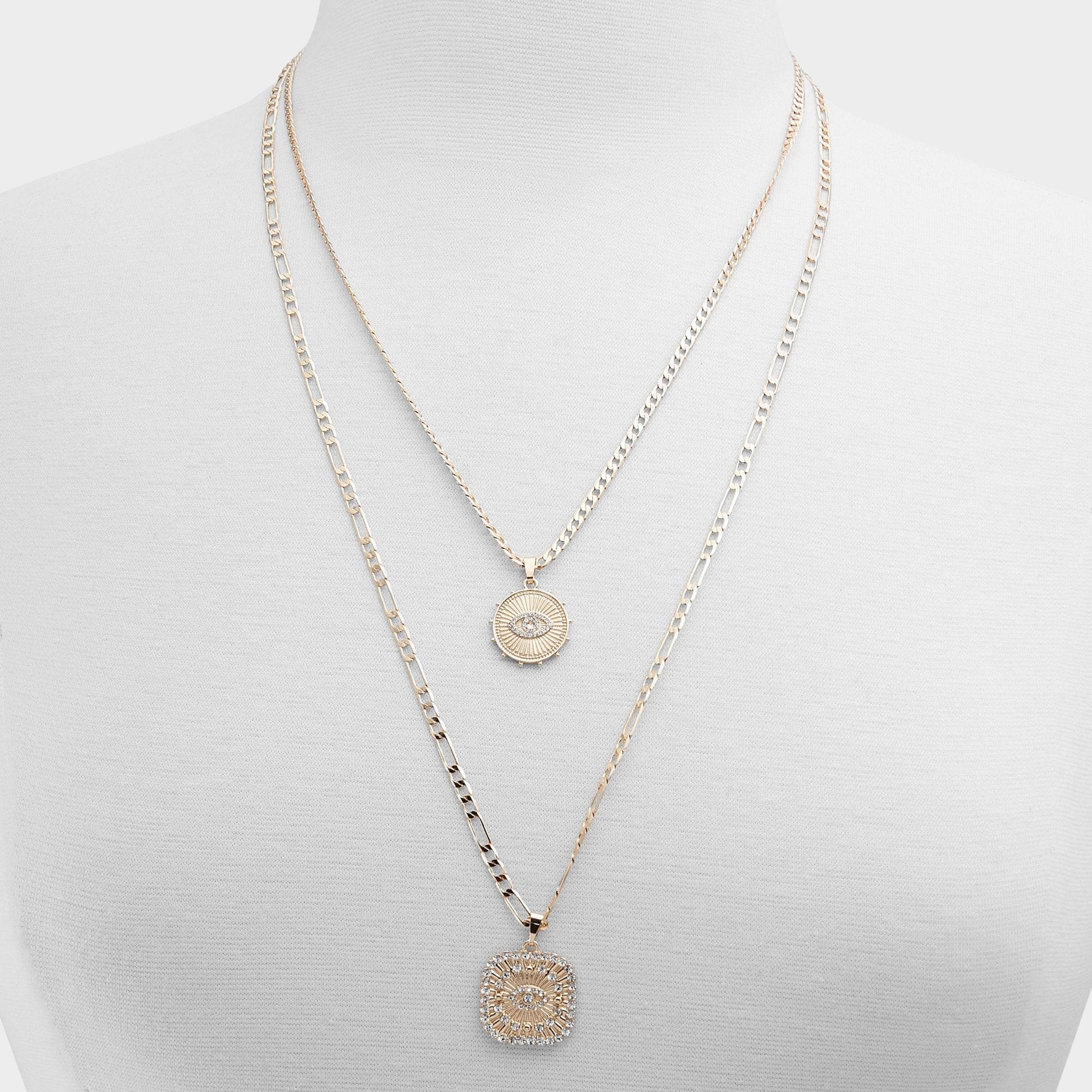 Naewin Gold/Clear Multi Women's Necklaces - Layered necklace Aldo Gold/Clear Multi