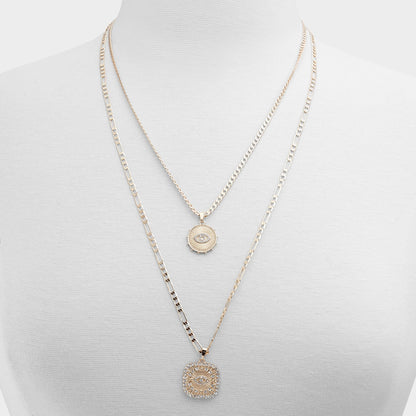 Naewin Gold/Clear Multi Women's Necklaces - Layered necklace Aldo Gold/Clear Multi