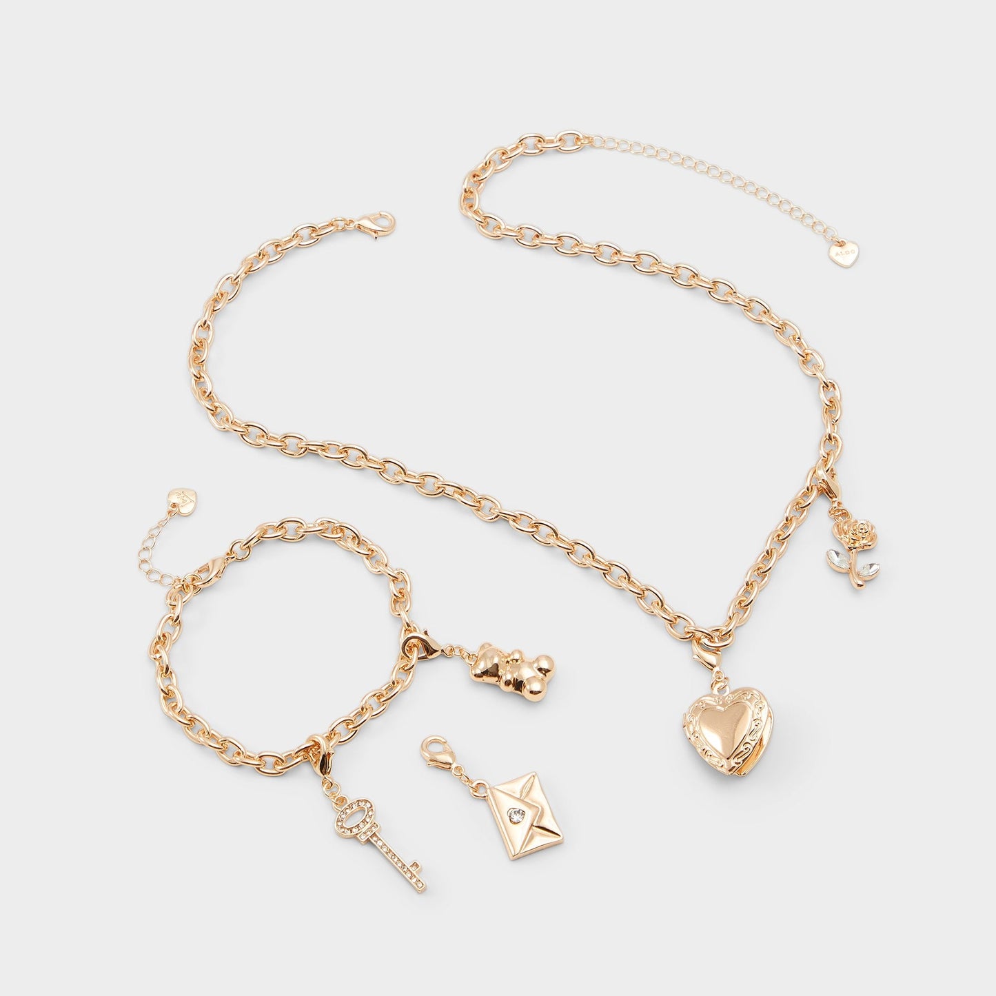 Bemyvalentine Gold/Clear Multi Women's Specialty - Necklace & bracelet set Aldo Gold/Clear Multi