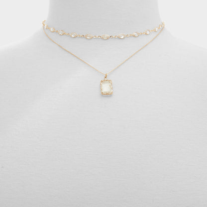 Destinie Gold/Clear Multi Women's Necklaces - Layered necklace Aldo Gold/Clear Multi