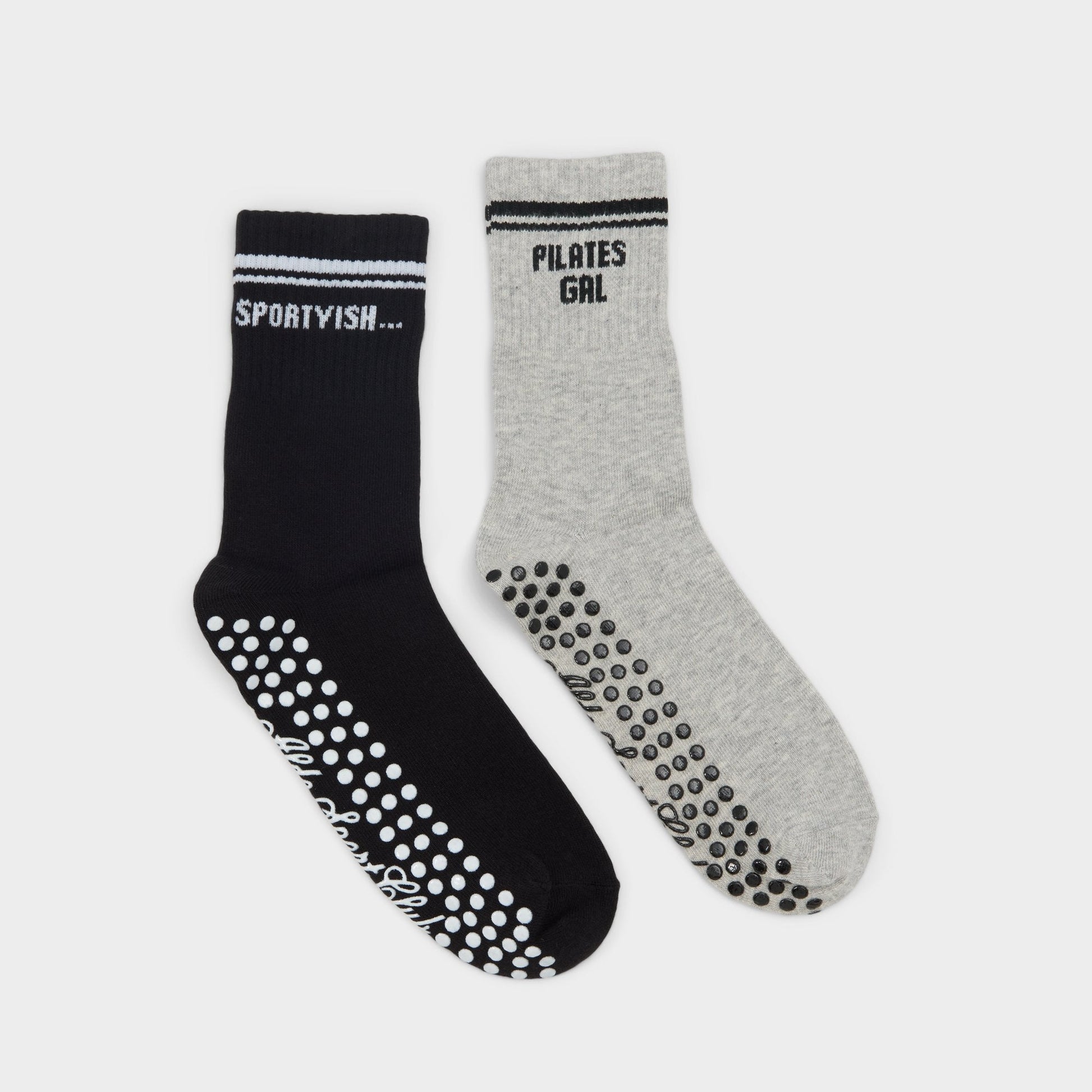 Pilatesclub in Grey - Pilates socks Aldo Grey
