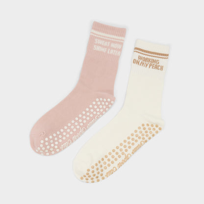 Pilatesclub in Light Pink - Pilates socks Aldo Light Pink
