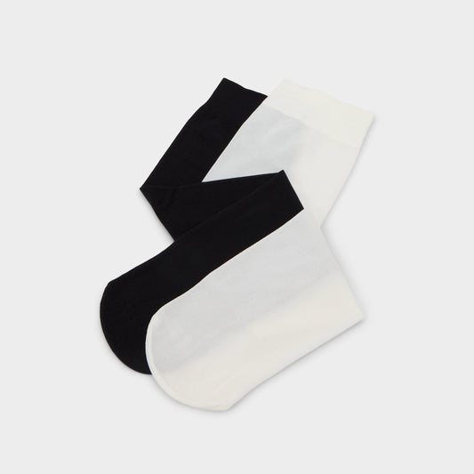 Sleekstep in Black White - Knee high socks Aldo Black/White