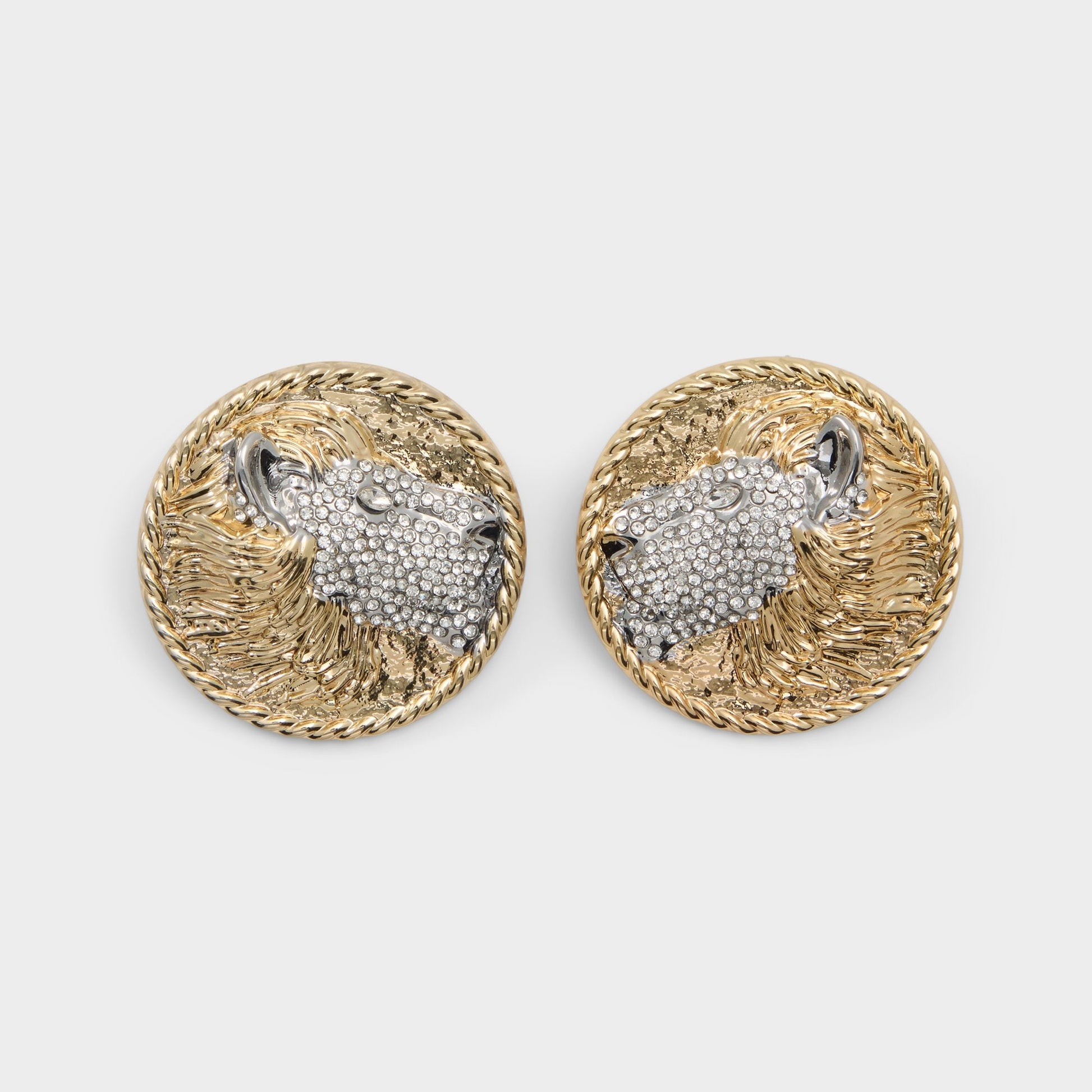 Lionesse in Gold Clear Multi - Button earrings Aldo Gold/clear multi