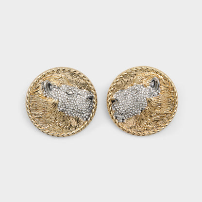 Lionesse in Gold Clear Multi - Button earrings Aldo Gold/clear multi