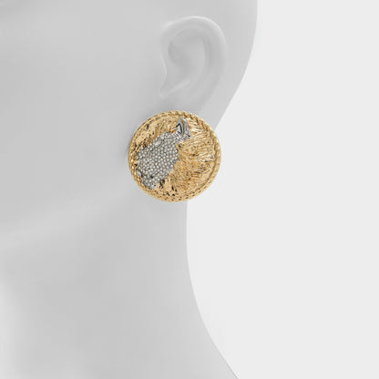 Lionesse in Gold Clear Multi - Button earrings Aldo Gold/clear multi