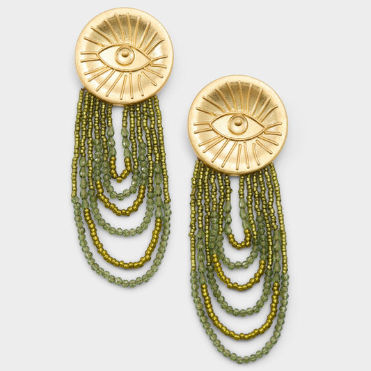 Eyeconic in Green - Chandelier earrings Aldo Green