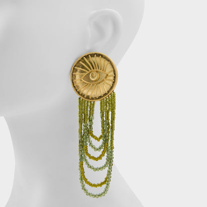 Eyeconic in Green - Chandelier earrings Aldo Green