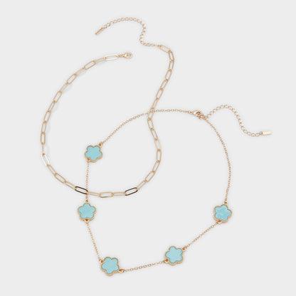 Feelinblue Turquoise Women's Necklaces - Layered necklace Aldo Turquoise