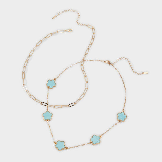 Feelinblue Turquoise Women's Necklaces - Layered necklace Aldo Turquoise