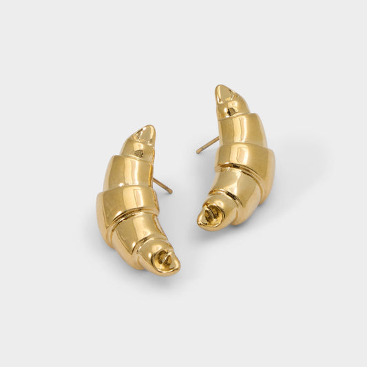 Croissants Gold Women's Stainless Steel - Button earrings Aldo Gold