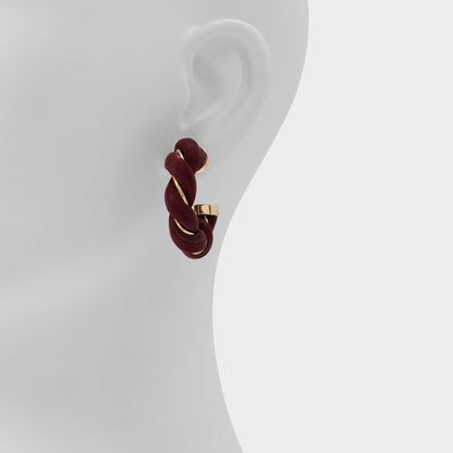 Twists in Bordo - Hoop earrings Aldo Bordo