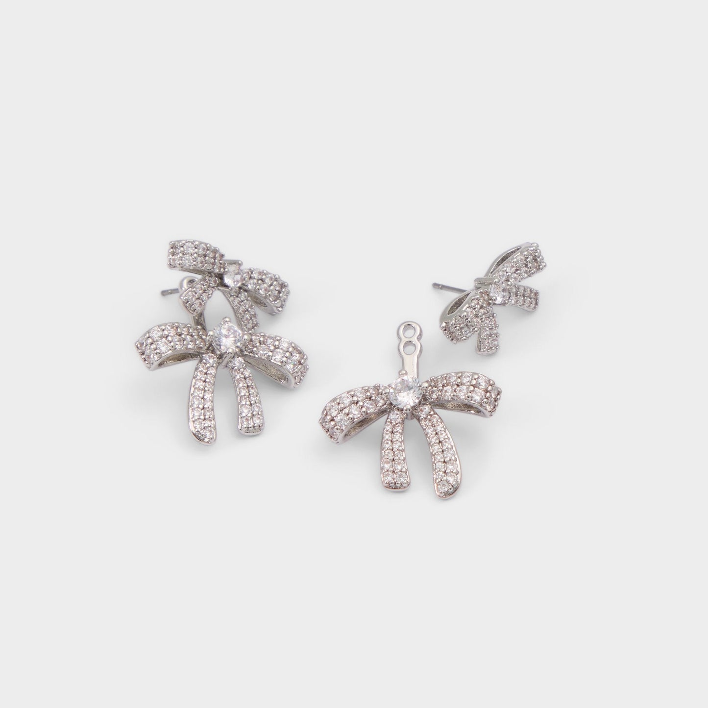 Bows in Silver Clear Multi - Earrings Aldo Silver/clear multi