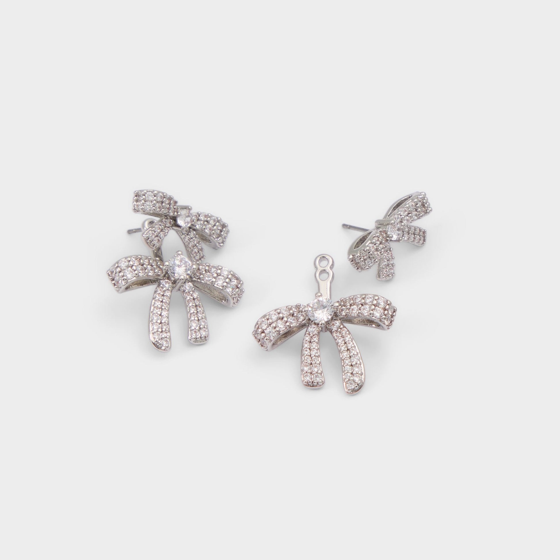 Bows in Silver Clear Multi - Earrings Aldo Silver/clear multi