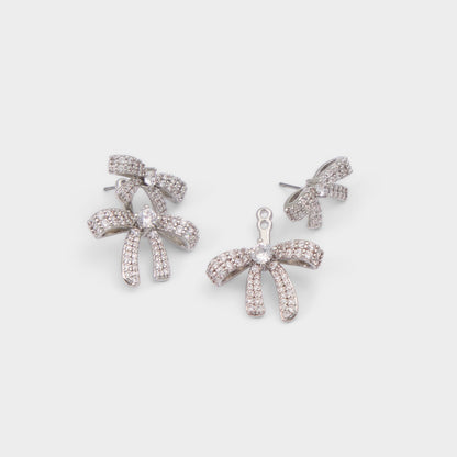 Bows in Silver Clear Multi - Earrings Aldo Silver/clear multi