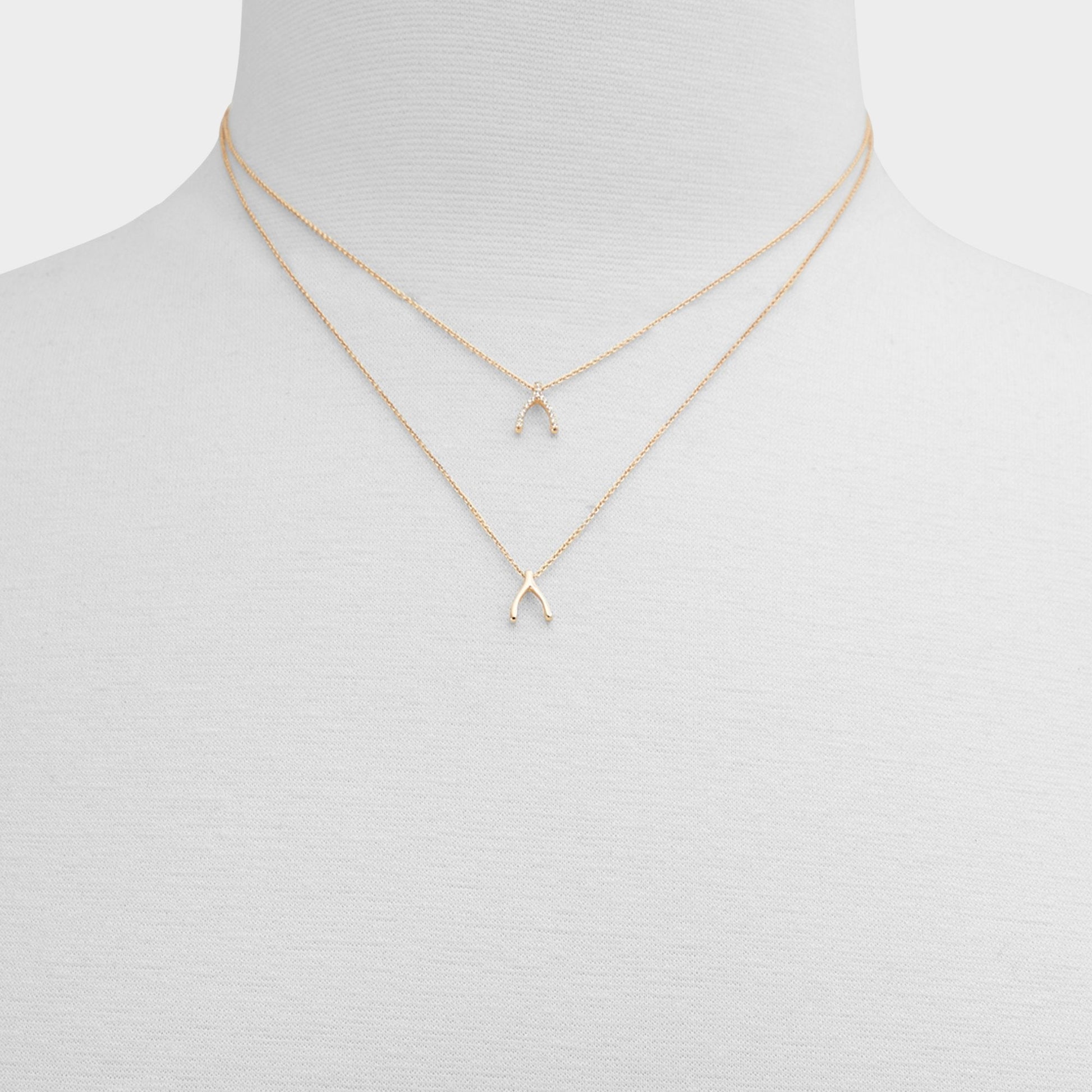 Makeawish Gold/Clear Multi Women's Necklaces - Gift set Aldo Gold/Clear Multi