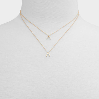 Makeawish Gold/Clear Multi Women's Necklaces - Gift set Aldo Gold/Clear Multi