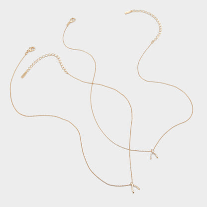 Makeawish Gold/Clear Multi Women's Necklaces - Gift set Aldo Gold/Clear Multi
