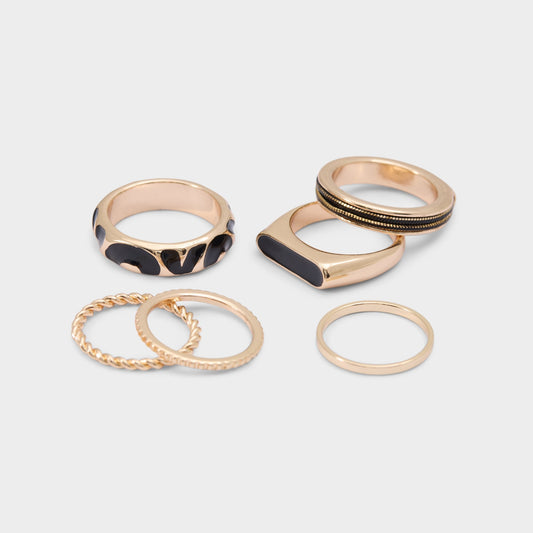 Wildora in Black Gold Multi - Stackable rings Aldo Black/Gold Multi
