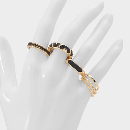 Wildora in Black Gold Multi - Stackable rings Aldo Black/Gold Multi