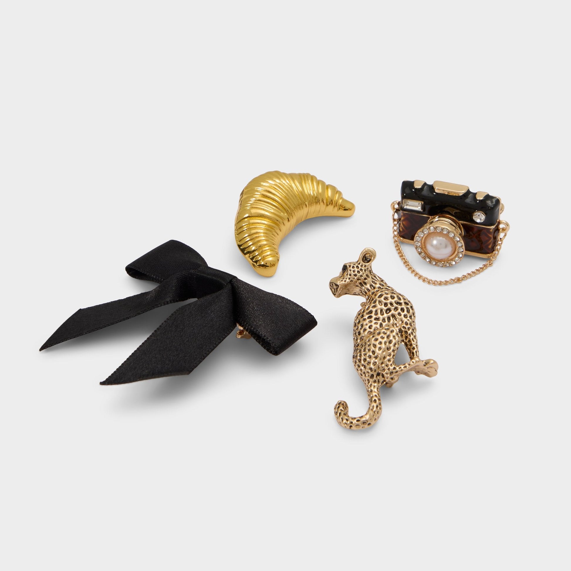Chicpins in Black Gold Multi - Decorative brooch Aldo Black/gold multi