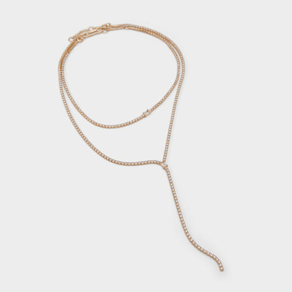 Alata Gold/Clear Multi Women's Cubic Zirconia - Necklace Aldo Gold/Clear Multi