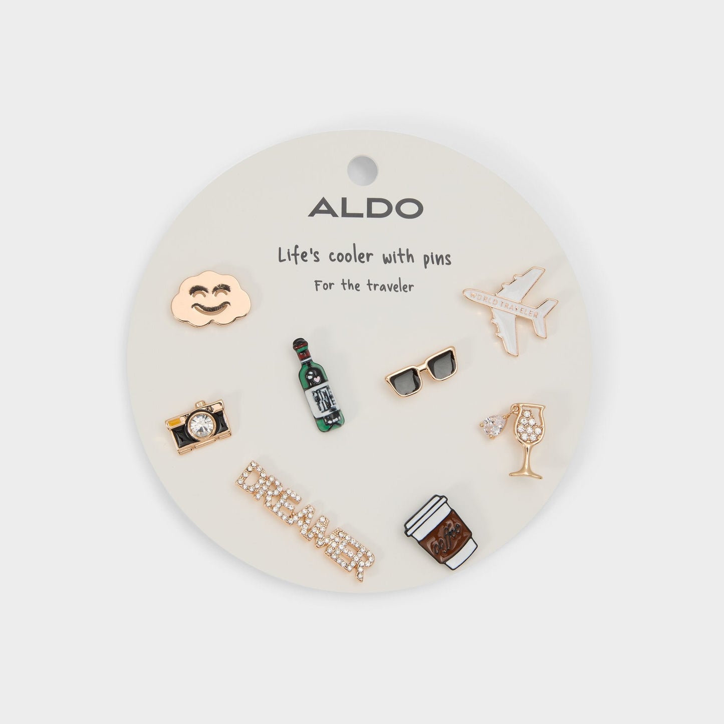 Traveler Gold/Clear Multi Women's Accessories - Decorative pins Aldo Gold/clear multi