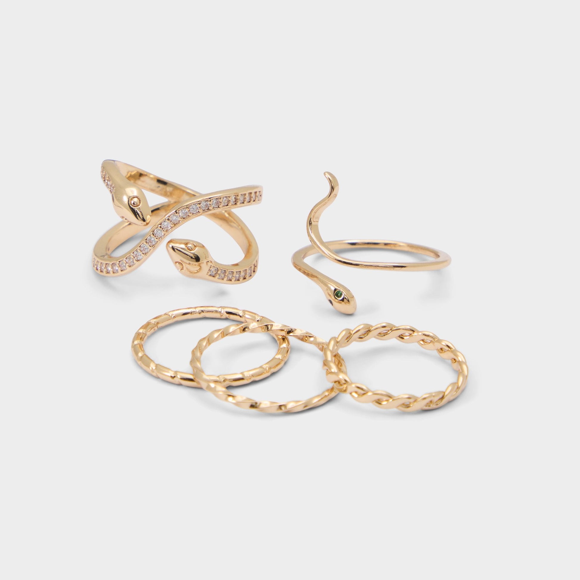 Blancan Gold/Clear Multi Women's Rings - Multi finger rings Aldo Gold/Clear Multi